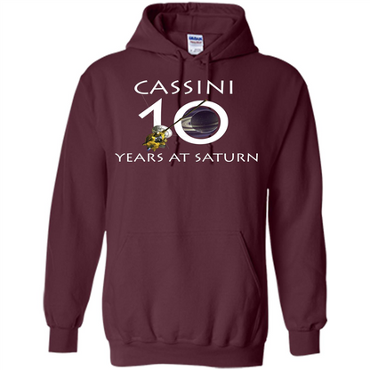 Cassini Grand Finale T-shirt Cassini 10 Years At Saturn T-shirt Maroon