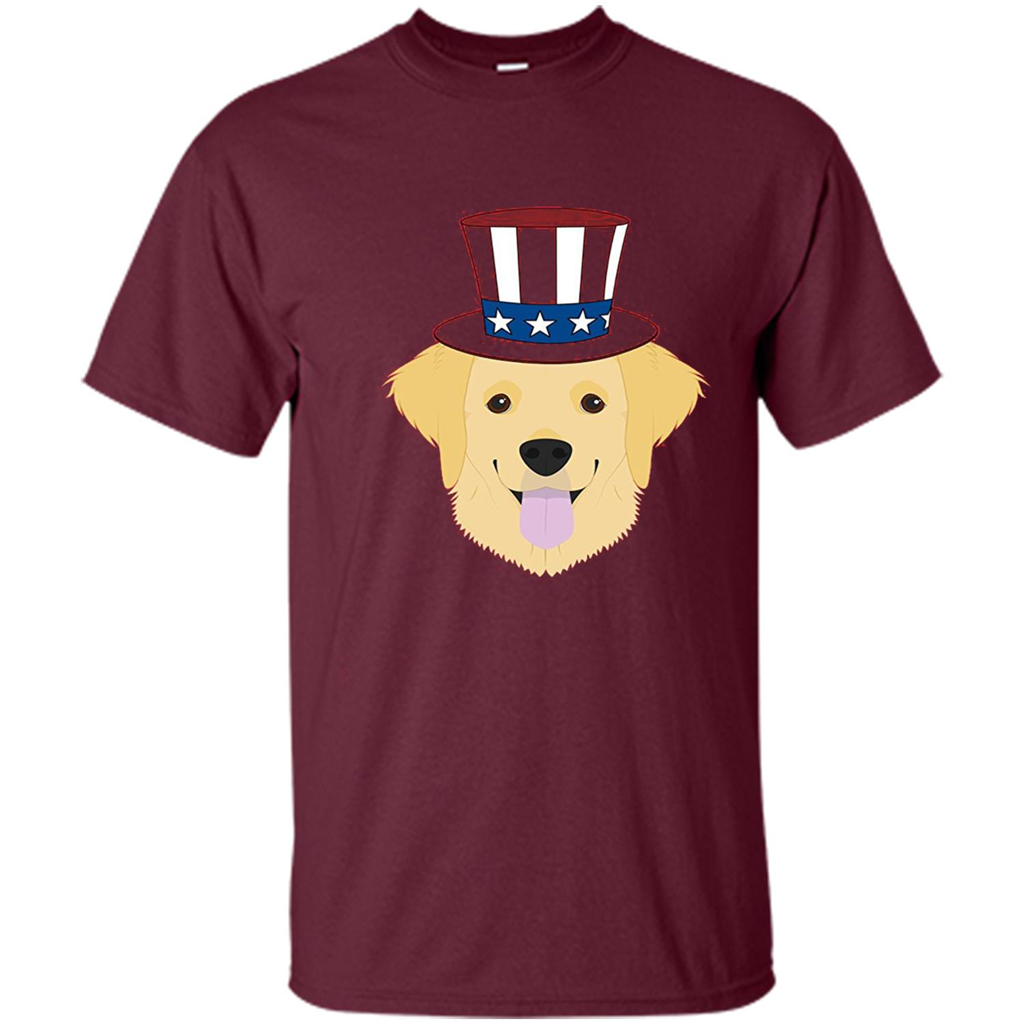 Dog Lover T-shirt The 4th of July Maroon