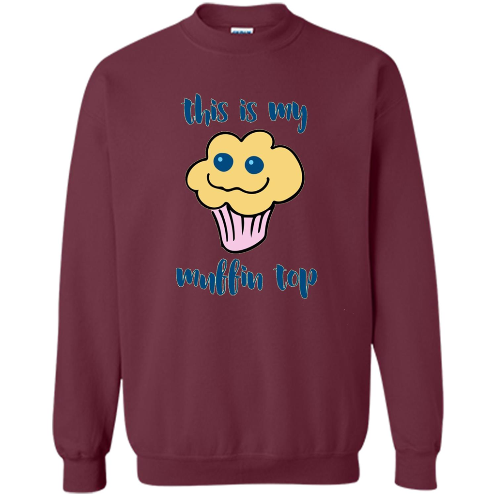 Baking T-shirt Funny This Is My Muffin Top T-Shirt Maroon