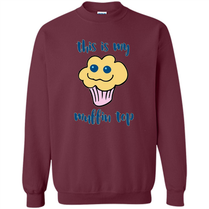 Baking T-shirt Funny This Is My Muffin Top T-Shirt Maroon