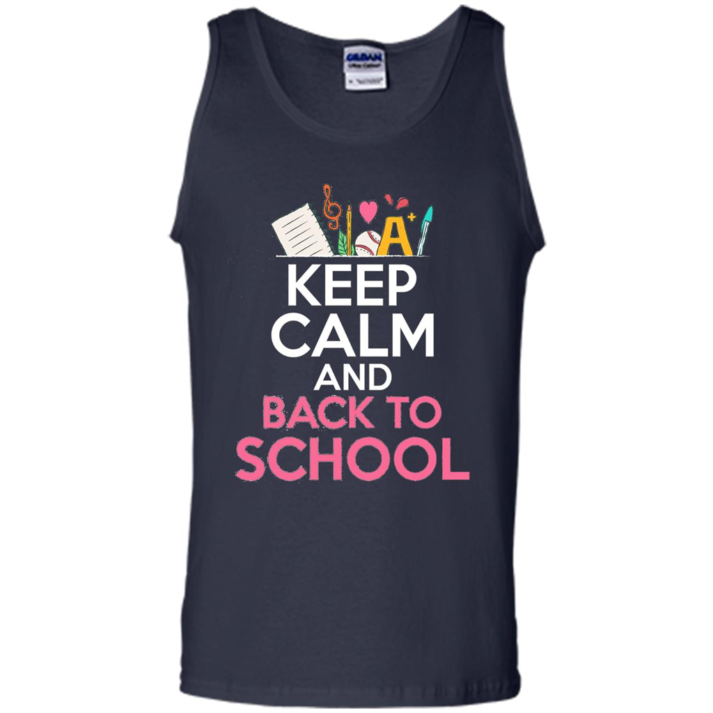 Keep Calm And Back To School T-shirt School Day T-shirt Navy