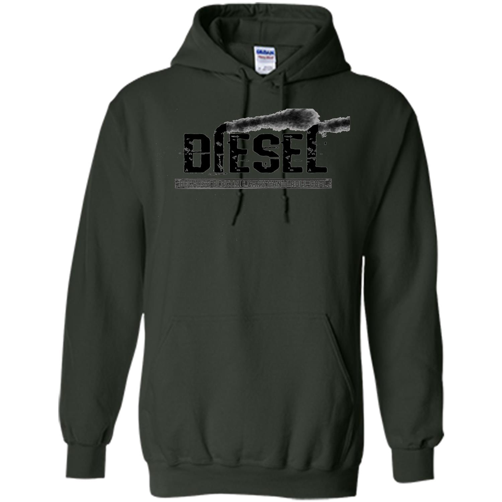 Diesel Rolling Coal T-Shirt Black Smoke Lifted Truck T-Shirt Forest Green