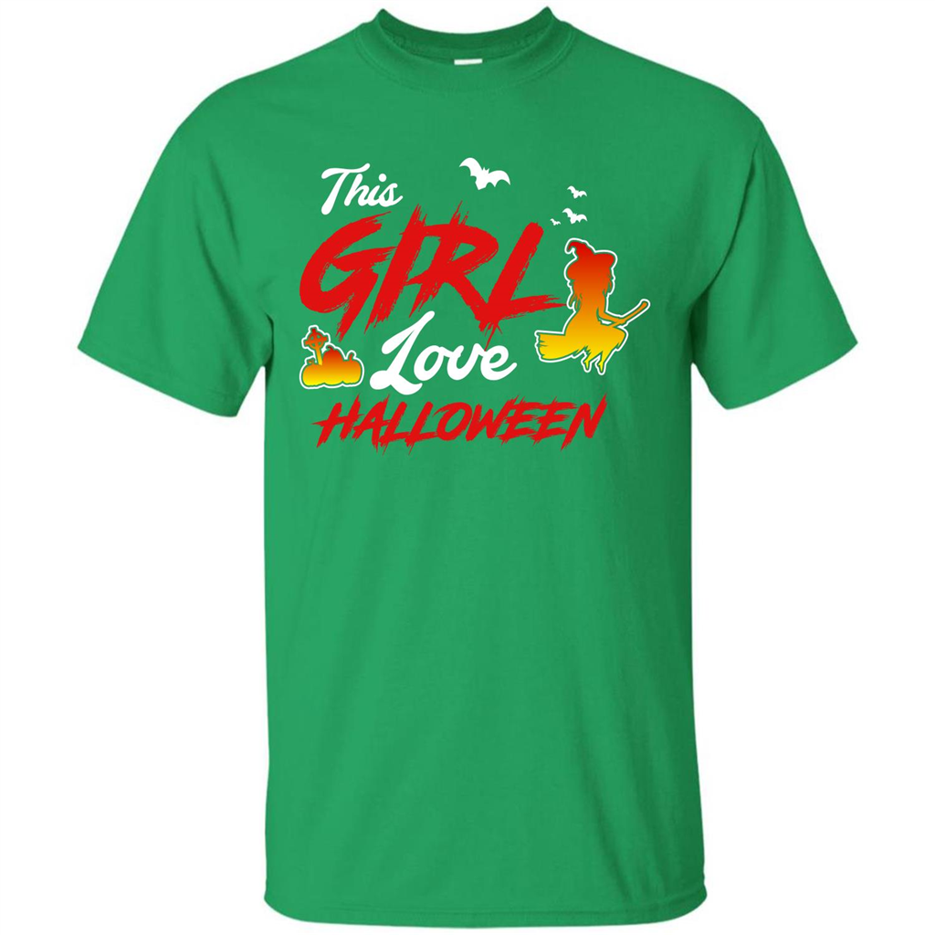 Halloween T-shirt This Girl Love Halloween Irish Green