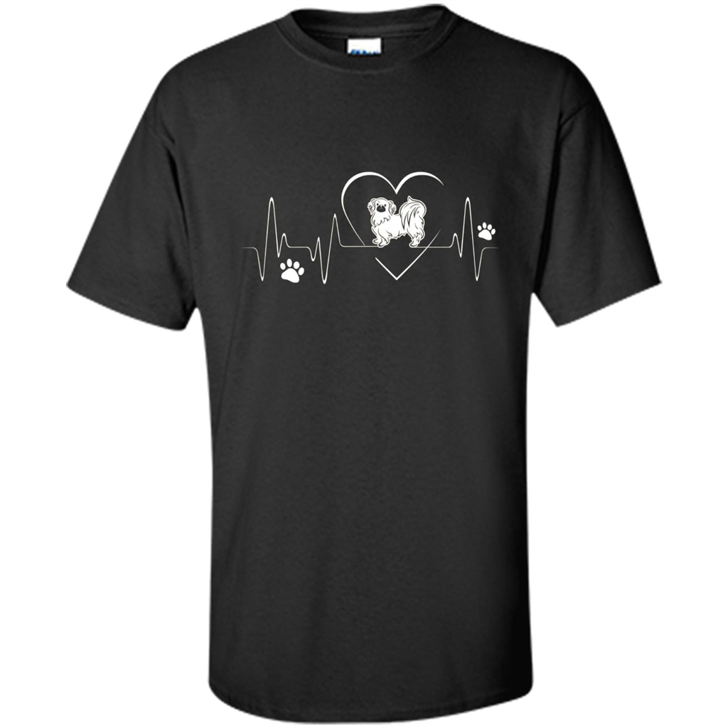 Pekehund T-shirt Pekehund Heart Beat T-shirt Black