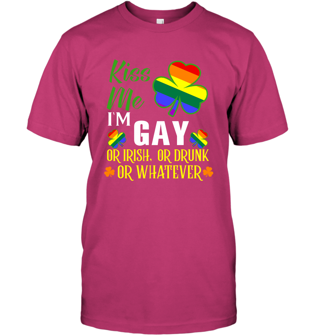 Kiss Me I'm Gay Or Irish Or Drunk Or Whatever Lgbt Shirt T-Shirt Heliconia
