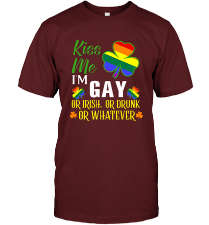 Kiss Me I'm Gay Or Irish Or Drunk Or Whatever Lgbt Shirt T-Shirt Cardinal
