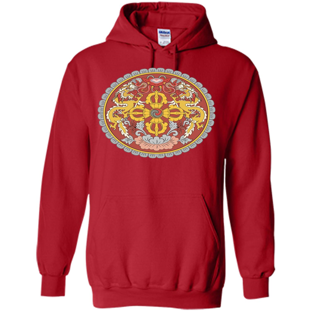 Emblem Of Bhutan T-shirt Red
