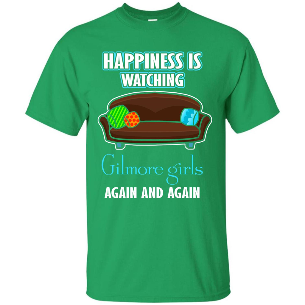 Movie T-shirt Happiness Is Watching Again And Again Irish Green