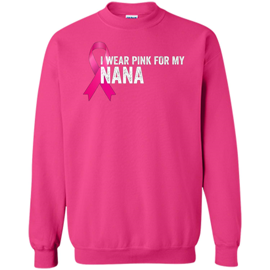 Breast Cancer Awareness T-shirt I Wear Pink For My Nana Heliconia