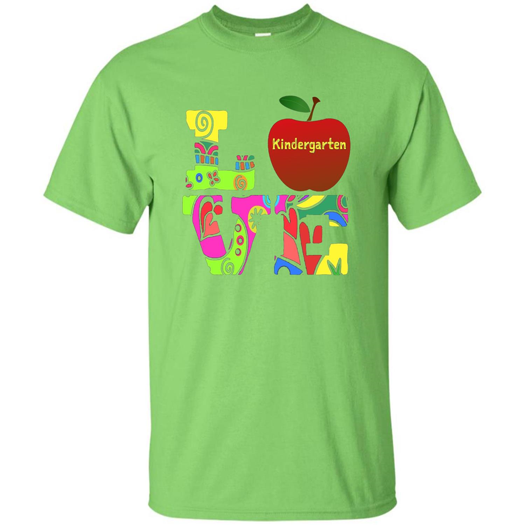 Kindergarten LOVE T-shirt School Day T-shirt Lime