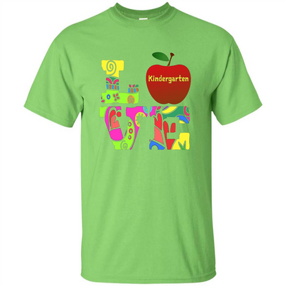 Kindergarten LOVE T-shirt School Day T-shirt Lime