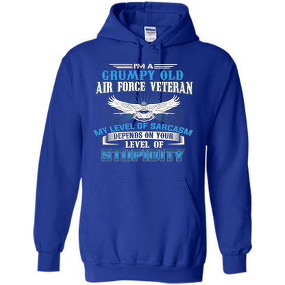 I'm A Grumpy Old Air Force Veteran T-shirt Royal