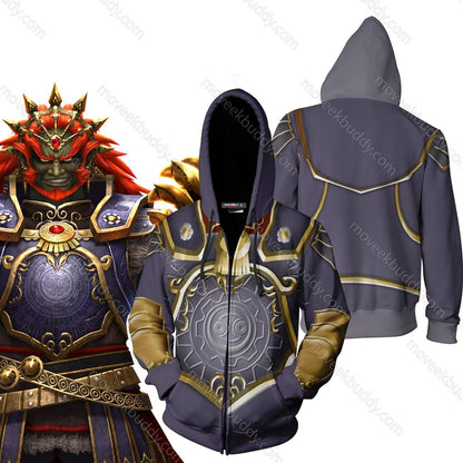 The Legend Of Zelda Ganondorf Cosplay Zip Up Hoodie Jacket 4XL