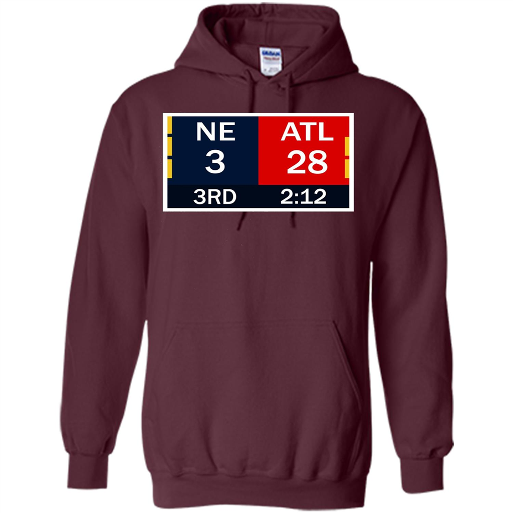 NE 3 ATL 28 Final T-shirt 2 Sides 1 Game Maroon