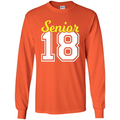 Senior Class of 2018 Jersey Style T-shirt Orange