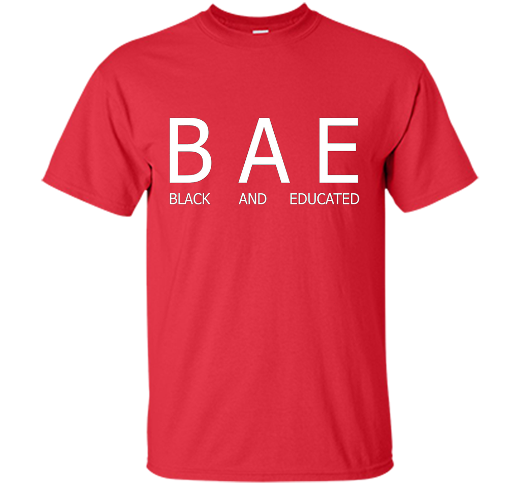 Bae Black And Educated T-shirt Red