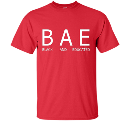 Bae Black And Educated T-shirt Red