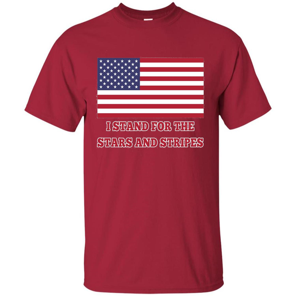 I Stand For The Star And Stripes American Flag T-shirt Cardinal