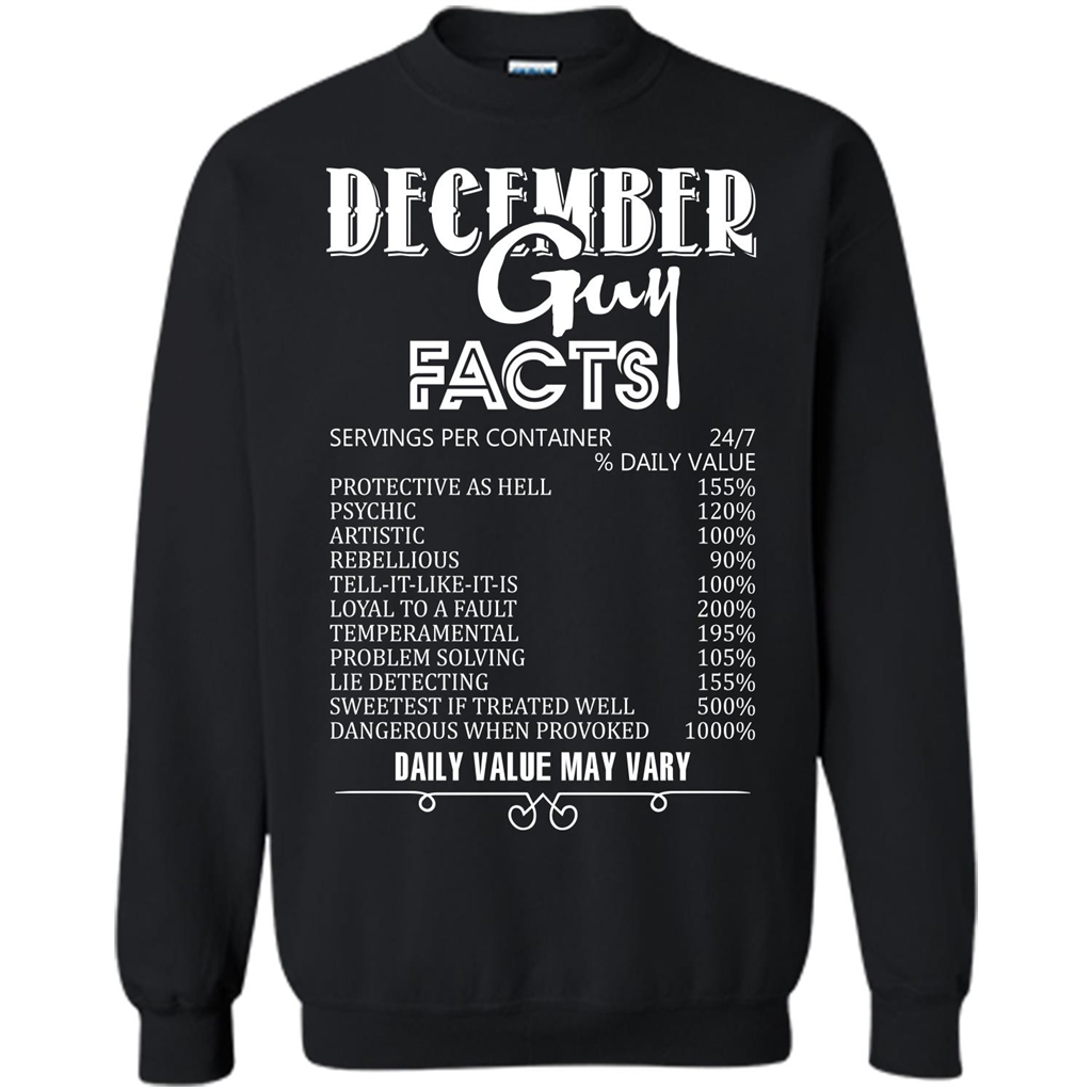 December Guy Facts T-shirt Black