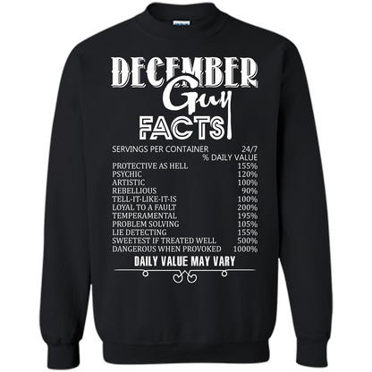 December Guy Facts T-shirt Black