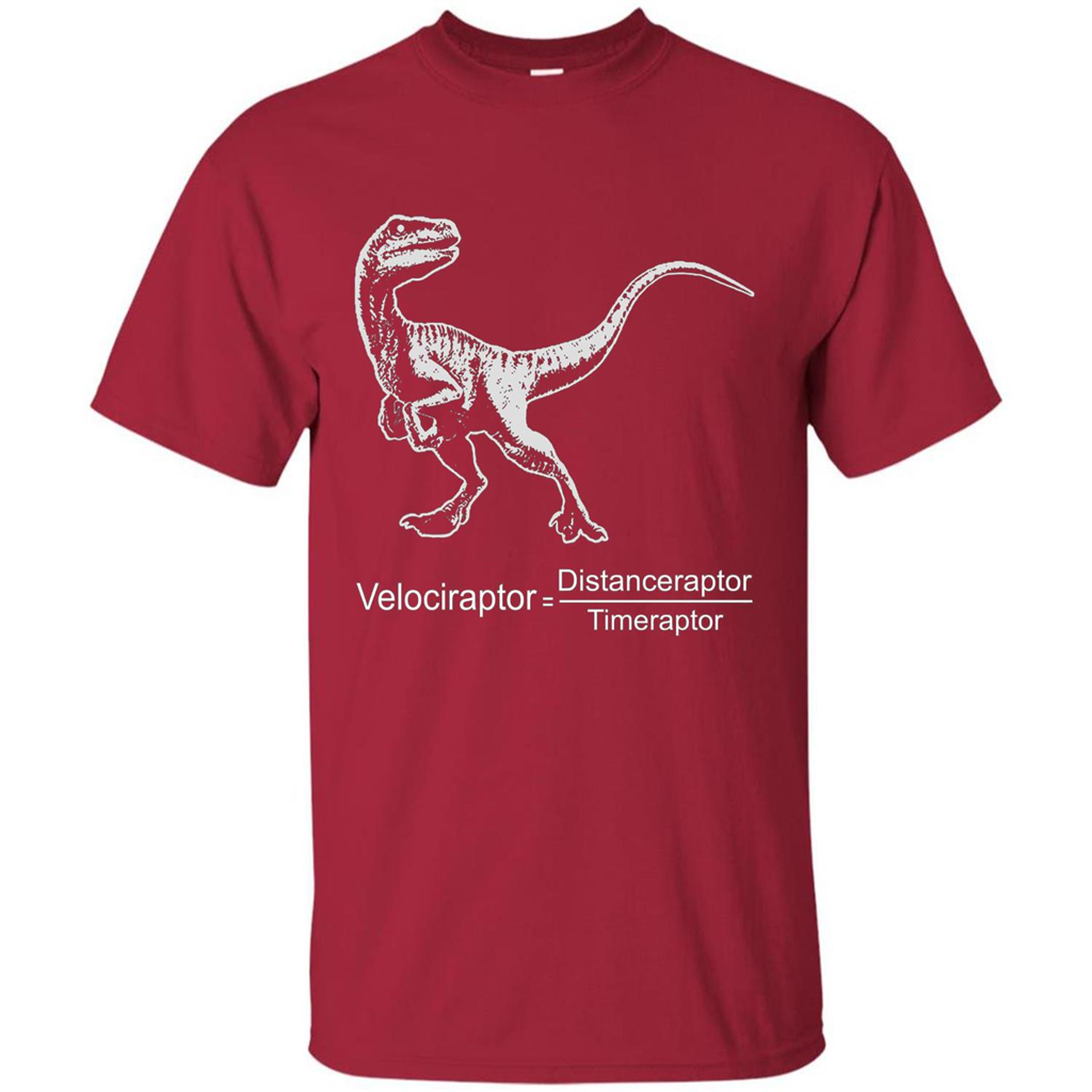 Velociraptor Distanceraptor Timeraptor T-shirt Cardinal