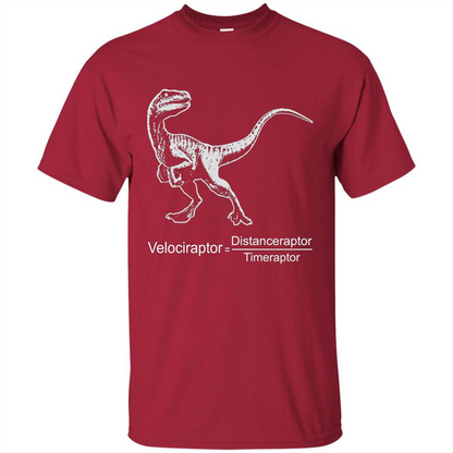 Velociraptor Distanceraptor Timeraptor T-shirt Cardinal