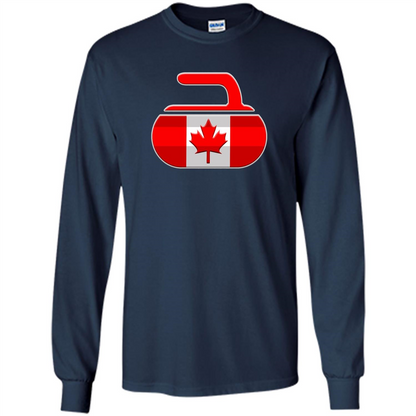 Canadian Curling Flag T-shirt Navy