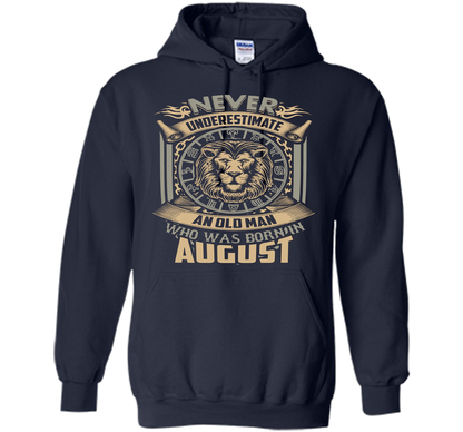 August T-shirt Old Man Born In August Navy
