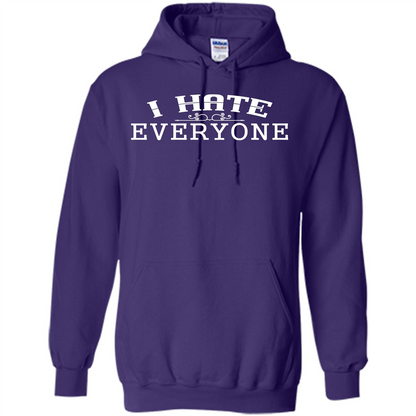 Funny T-shirt I Hate Everyone Purple
