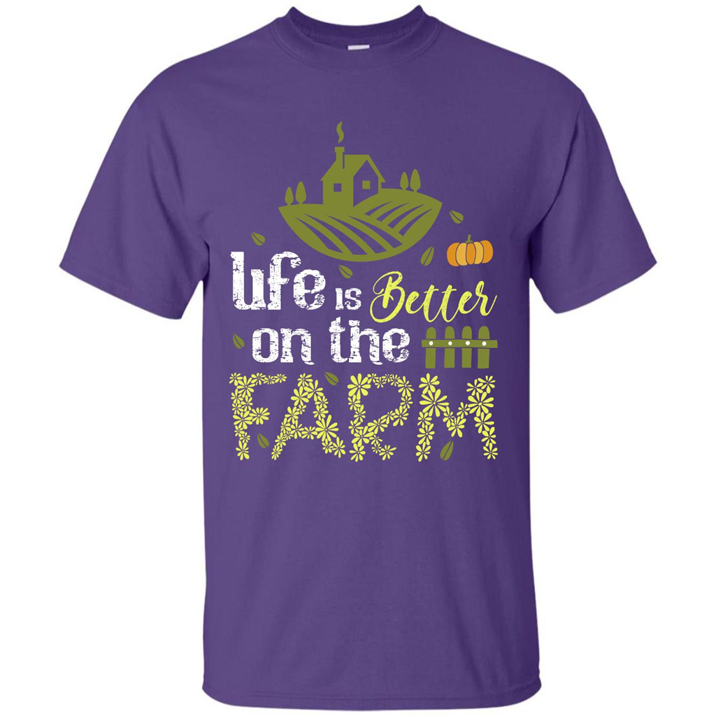Farmer T-shirt Life Is Better On The Farm T-shirt Purple