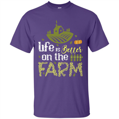 Farmer T-shirt Life Is Better On The Farm T-shirt Purple