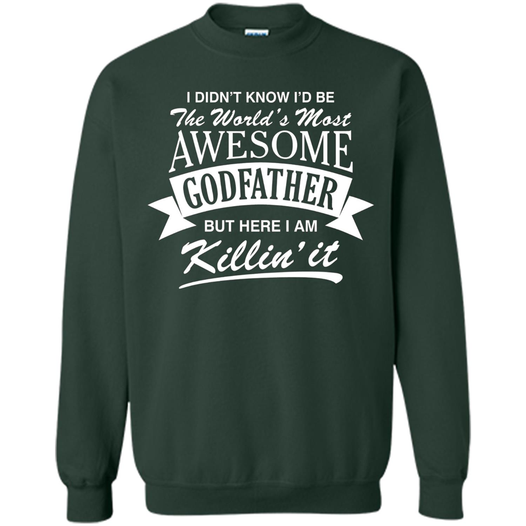 Men's World's Most Awesome Godfather T-shirt Forest Green