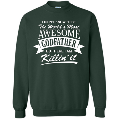 Men's World's Most Awesome Godfather T-shirt Forest Green
