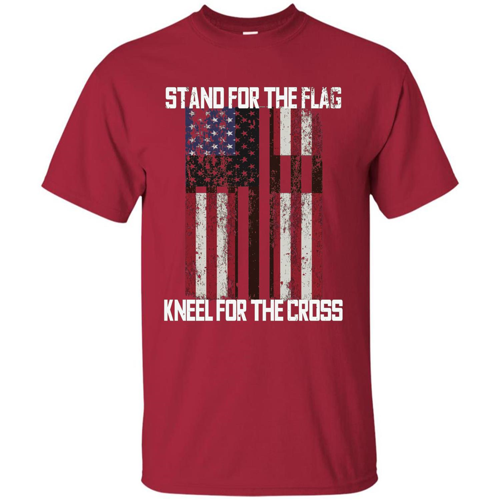 American T-shirt Stand For The Flag Kneel For The Cross Cardinal