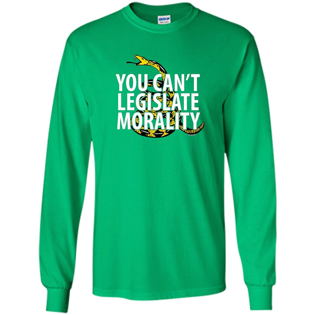 Gadsden Libertarian T-shirt You Can't Legislate Morality Irish Green