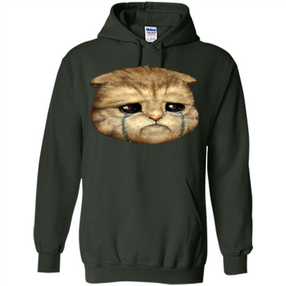 Cat Lovers T-shirt Cat Crying Forest Green