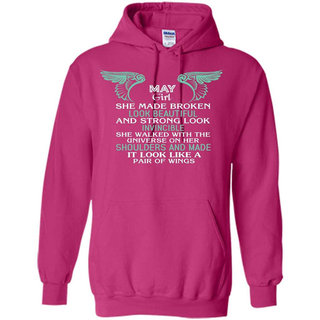 May Girl She Made Broken Look Beautiful T-shirt Heliconia