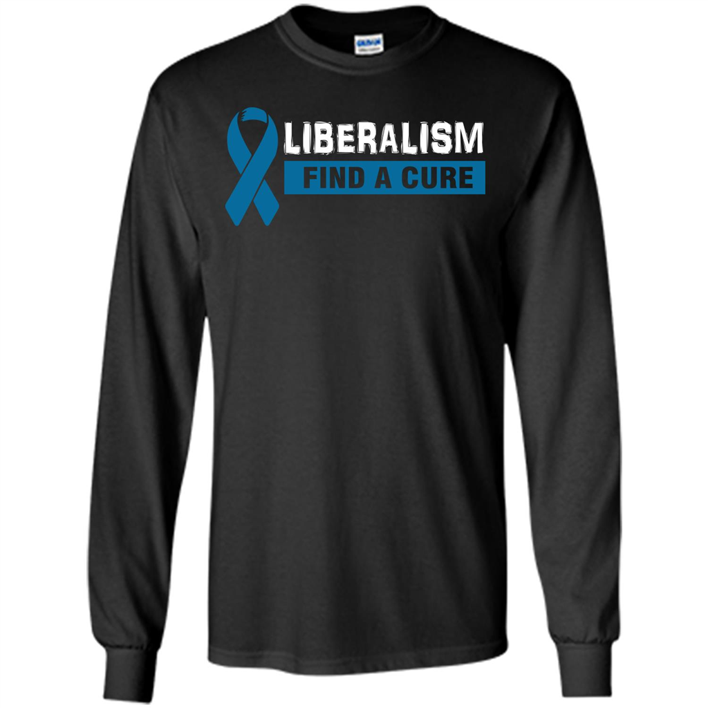 Cancer Awareness T-shirt Liberalism Find A Cure T-shirt Black