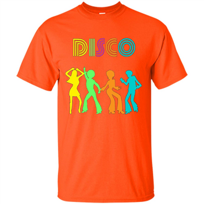 Disco Dancers Dancing Design T-shirt Orange