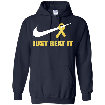 Cancer Awareness T-shirt Just Beat It T-shirt Navy
