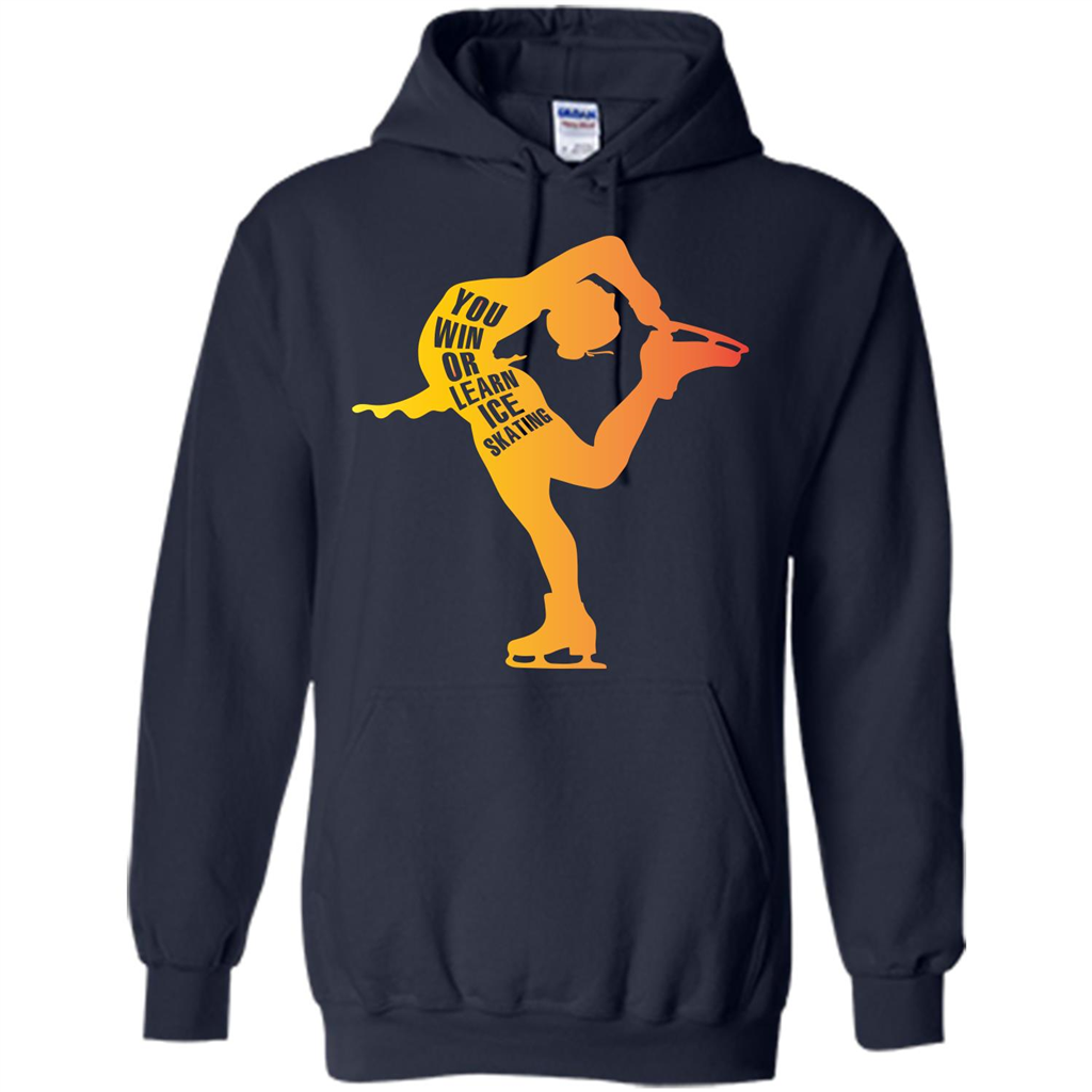 Ice Skating T-shirt You Win Or Learn Ice Skating Navy