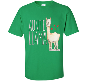 Auntie Llama Shirt Funny Matching Family Tribe Aunt T-shirt