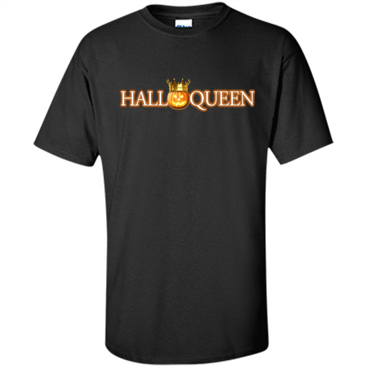 Halloqueen T-Shirt | Womens Halloween Pumpkin Queen T-shirt Black