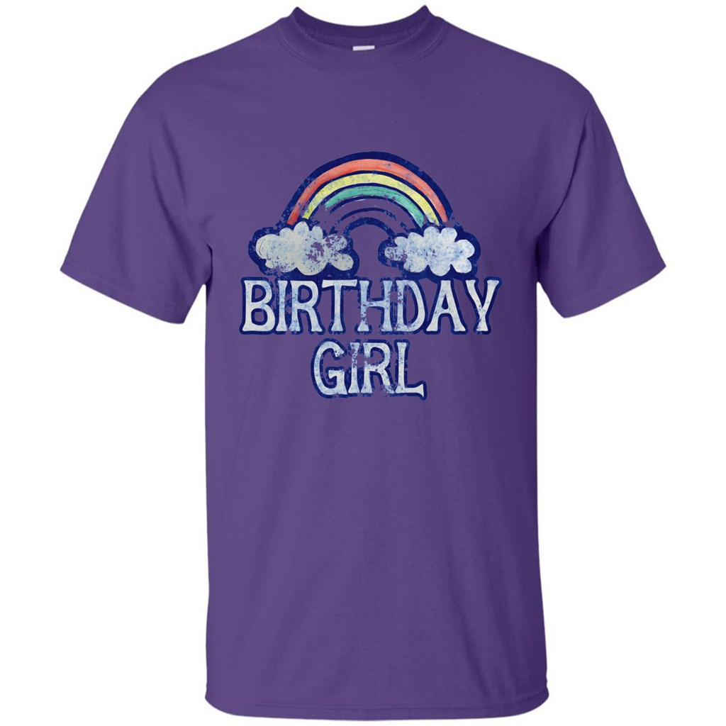 Birthday Girl Rainbow T-shirt Purple