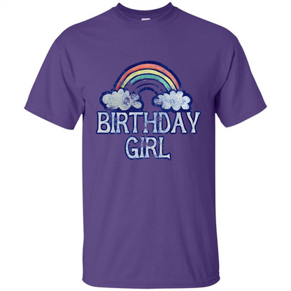 Birthday Girl Rainbow T-shirt Purple
