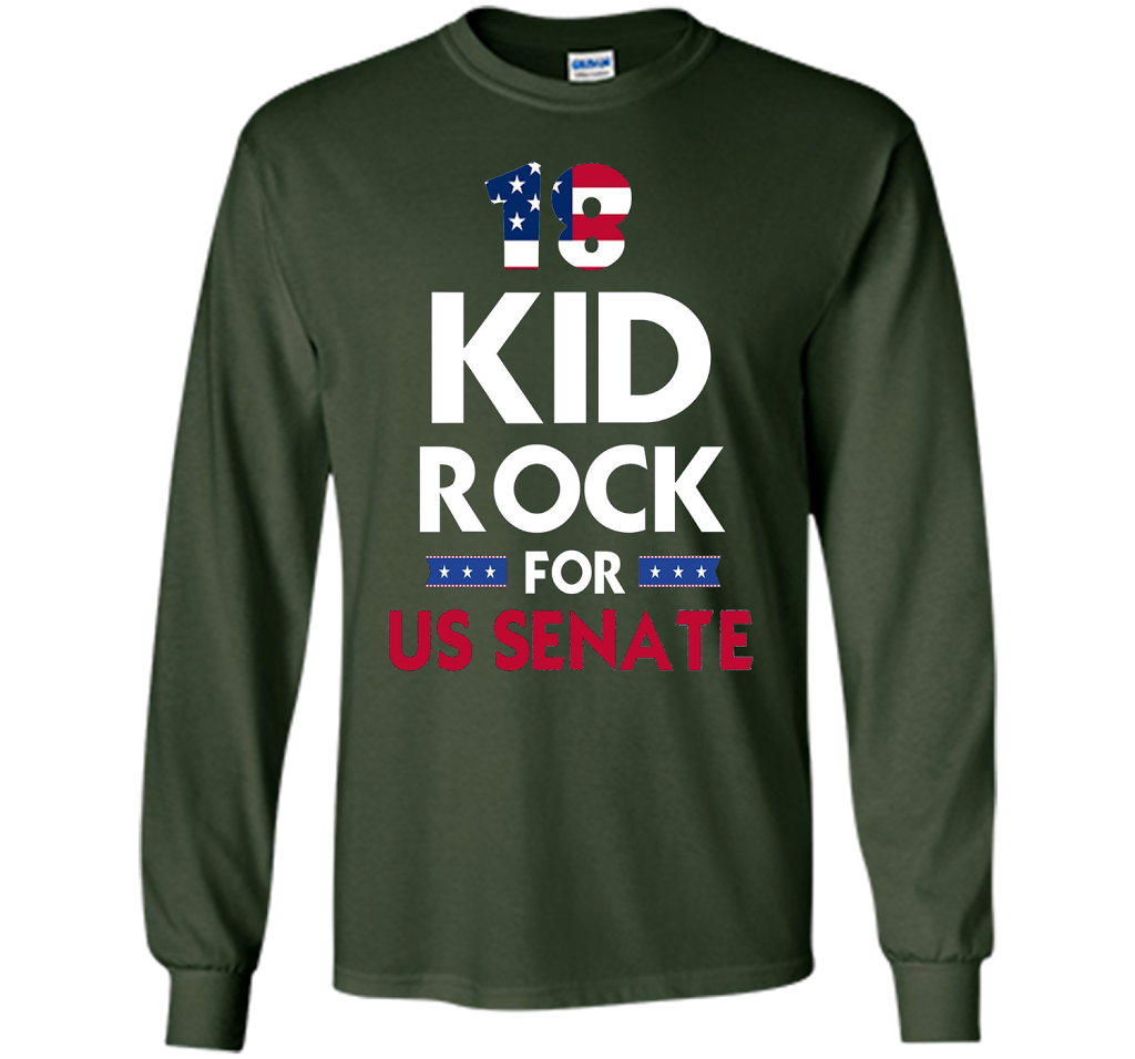 Kid For US Election Shirt In Rock We Trust shirt Forest Green