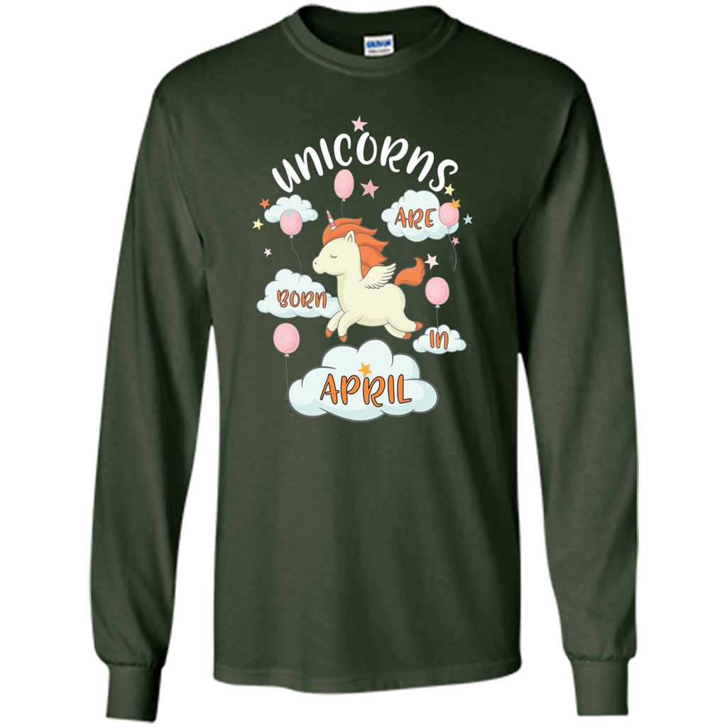 April Unicorn T-shirt Unicorns Are Born In April T-shirt Forest Green