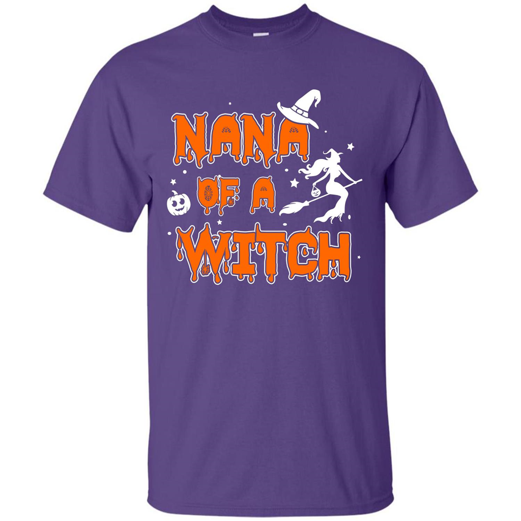 Halloween T-shirt Nana Of A Witch Purple