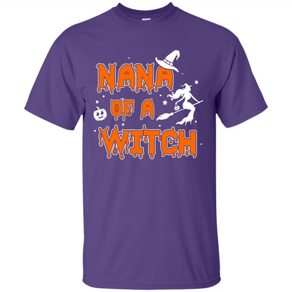 Halloween T-shirt Nana Of A Witch Purple