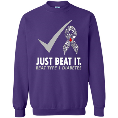 Just Beat It T-shirt Beat Type 1 Diabetes Orange